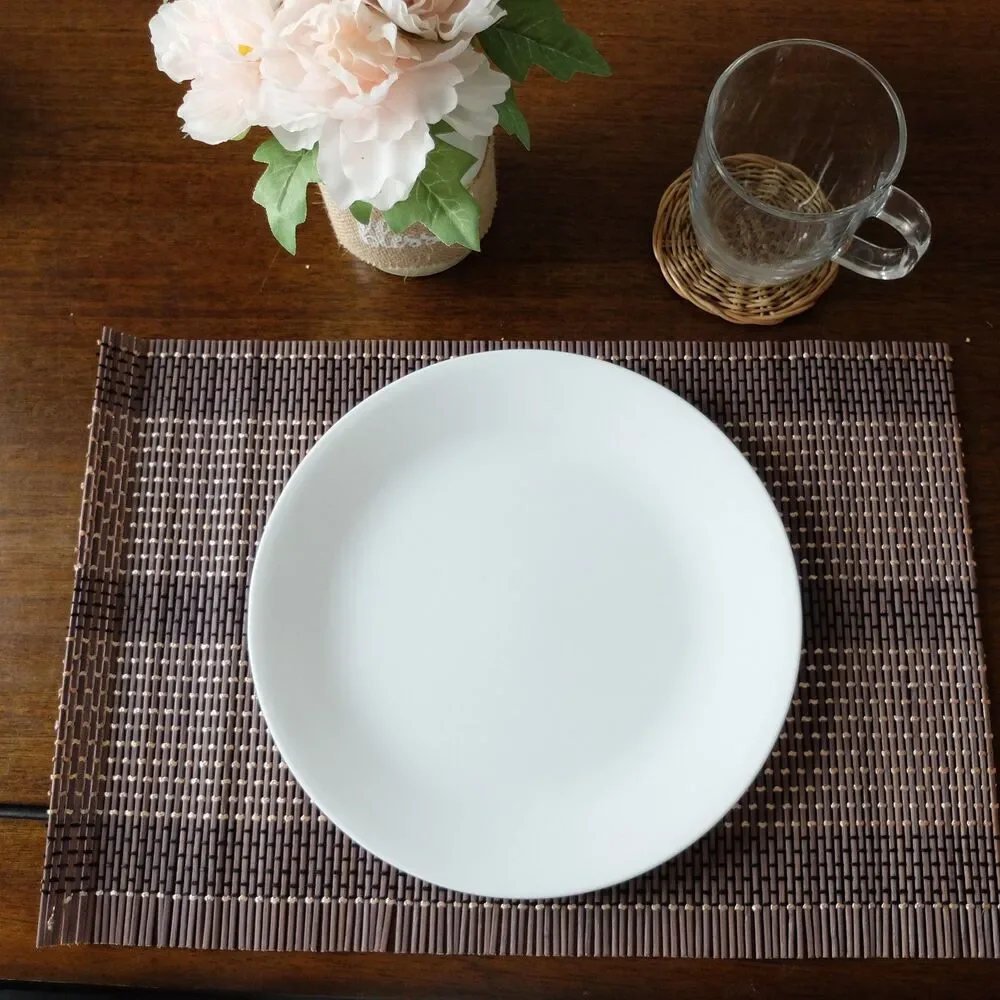 Handcrafted Wooden Wicker Placemat and Coaster Set of 6 NEW
